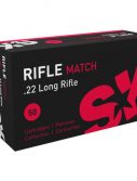 SK Rifle Match .22 Long Rifle 40 grain Lead Round Nose Brass Cased Rimfire Ammunition