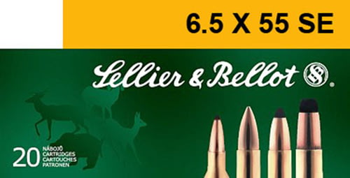 Sellier & Bellot SB6555A Rifle 6.5x55 Swedish 131 Gr Soft Point (SP) 20 Bx/ 20