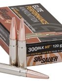 Sig Sauer Elite Hunting Solid Copper .300 AAC Blackout 120 grain Open Tip Match Brass Cased Centerfire Rifle Ammunition