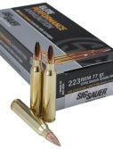 Sig Sauer Elite Match Grade .223 Remington 77 grain Open Tip Match Brass Cased Centerfire Rifle Ammunition