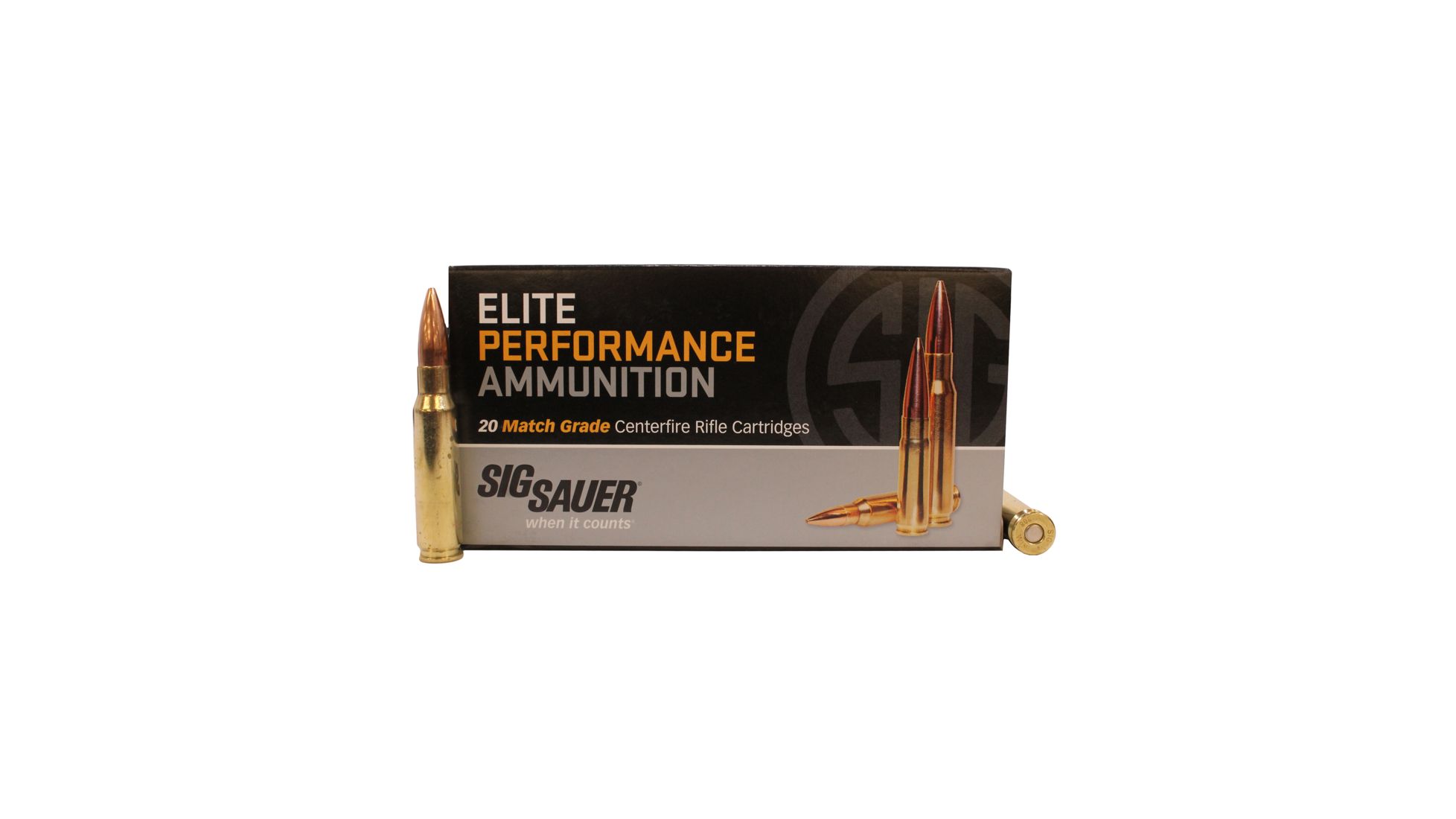 Sig Sauer Elite Match Grade .308 Winchester 168 grain Open Tip Match Brass Cased Centerfire Rifle Ammunition