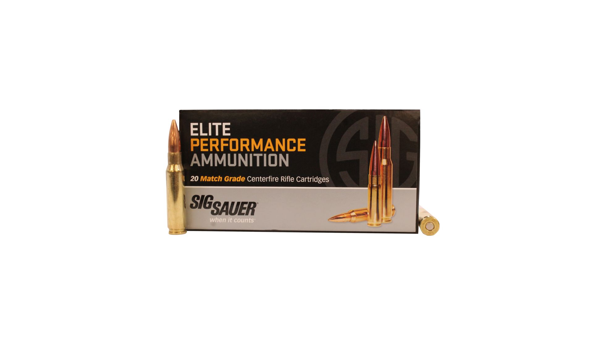 Sig Sauer Elite Match Grade .308 Winchester 175 grain Open Tip Match Brass Cased Centerfire Rifle Ammunition