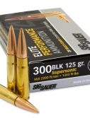 Sig Sauer SIG Match Grade Rifle Ammunition .300 AAC Blackout 125 grain Open Tip Match Brass Cased Centerfire Rifle Ammunition