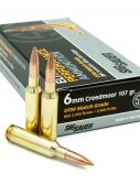 Sig Sauer SIG Match Grade Rifle Ammunition 6mm Creedmoor 107 grain Open Tip Match Brass Cased Centerfire Rifle Ammunition