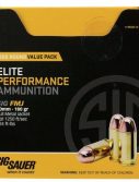 Sig Sauer Value Packs 10mm Auto 180 grain Full Metal Jacket Brass Cased Centerfire Pistol Ammunition