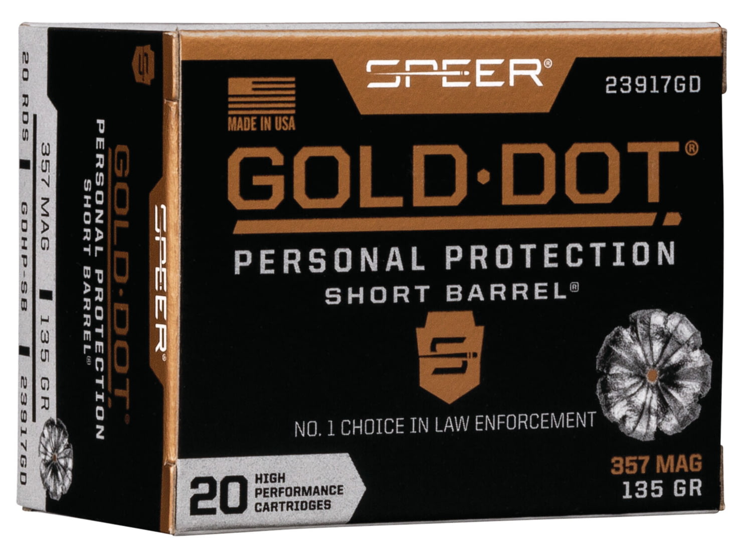 Speer Gold Dot .357 Magnum 135 grain Gold Dot Hollow Point Short Barrel Centerfire Pistol Ammunition