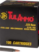 Tulammo TA223100 Rifle 223 Rem 55 Gr Full Metal Jacket (FMJ) 100 Bx/ 10 Cs