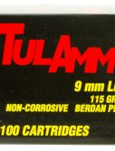 Tulammo TA919100 Handgun 9mm Luger 115 Gr Full Metal Jacket (FMJ) 100 Bx/ 10 Cs