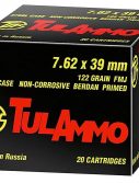 Tulammo UL076210 Rifle 7.62x39mm 122 Gr Full Metal Jacket (FMJ) 100 Bx/ 10 Cs