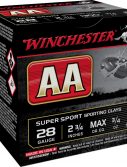 Winchester Ammo AASC288 AA Sporting Clay 28 Gauge 2.75" 3/4 Oz 8 Shot 25 Bx/ 10