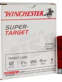 Winchester Ammo TRGT12509 Super Target 12 Gauge 2.75" 1 Oz 9 Shot 25 Bx/ 10 Cs