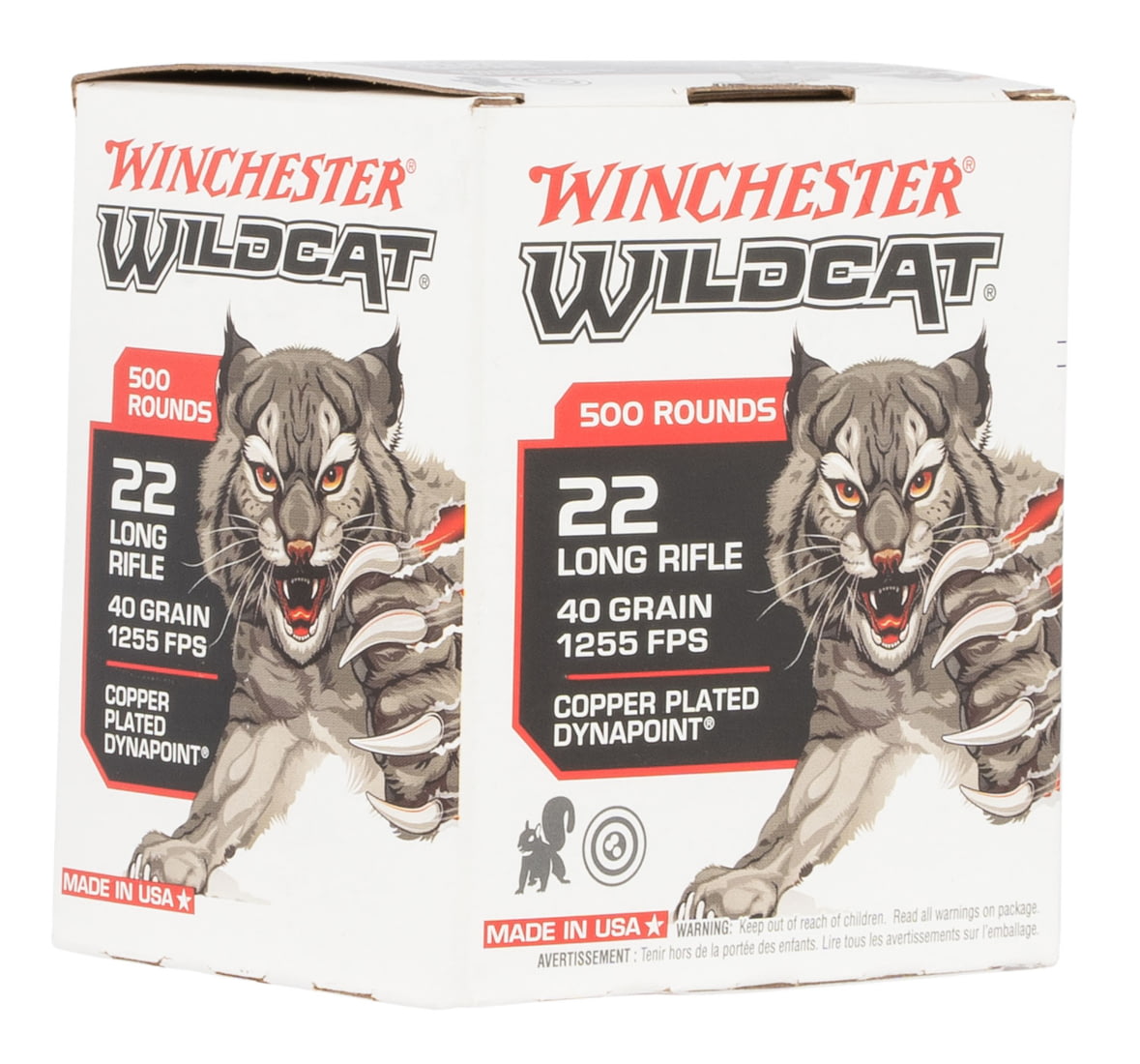 Winchester Ammo WW22LRB Wildcat 22 LR 40 Gr Lead Round Nose (LRN) 500 Bx/ 10 Cs
