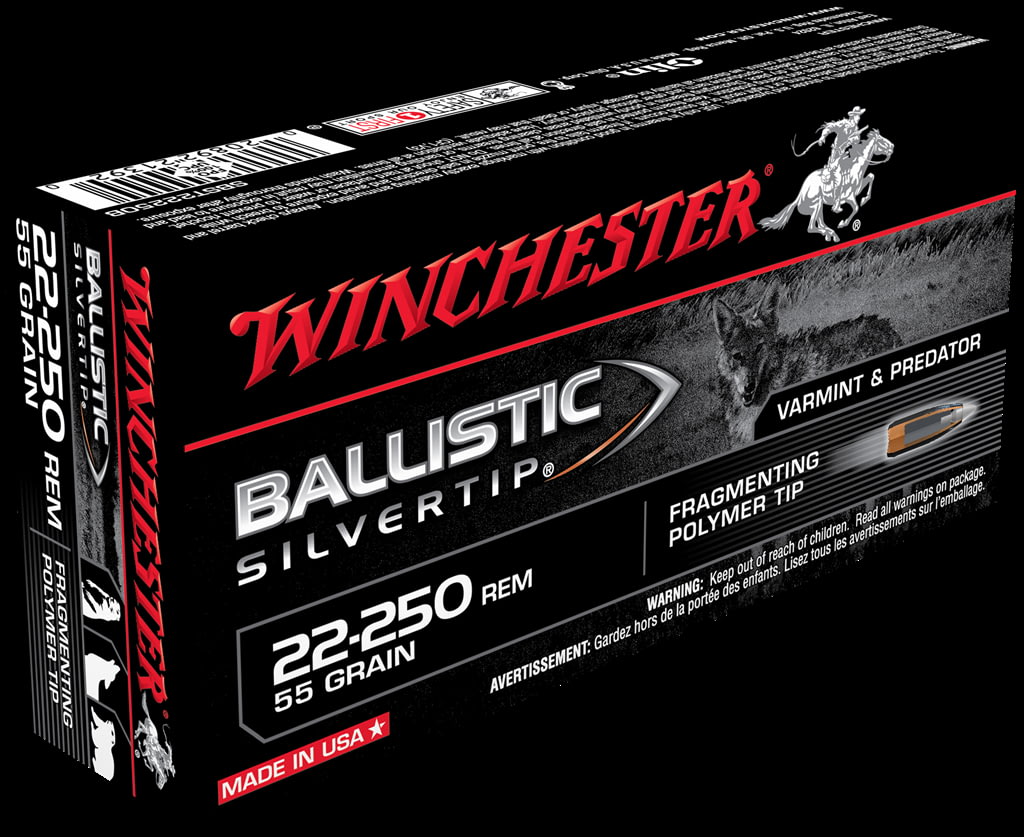 Winchester BALLISTIC SILVERTIP .22-250 Remington 55 grain Fragmenting Polymer Tip Centerfire Rifle Ammunition