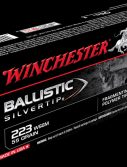 Winchester BALLISTIC SILVERTIP .223 Winchester Super Short Magnum 55 grain Fragmenting Polymer Tip Brass Cased Centerfire Rifle Ammunition