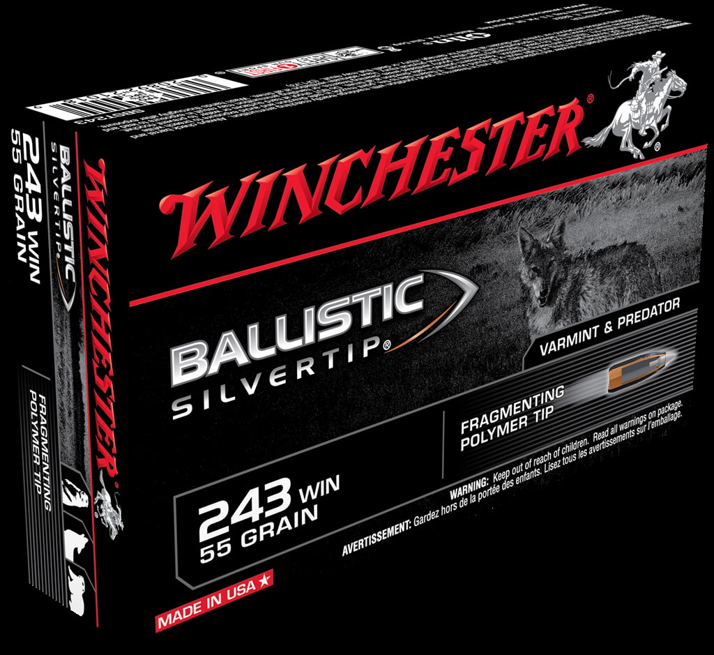 Winchester BALLISTIC SILVERTIP .243 Winchester 55 grain Fragmenting Polymer Tip Centerfire Rifle Ammunition