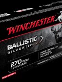 Winchester BALLISTIC SILVERTIP .270 Winchester Short Magnum 130 grain Fragmenting Polymer Tip Brass Cased Centerfire Rifle Ammunition