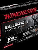 Winchester BALLISTIC SILVERTIP .308 Winchester 150 grain Fragmenting Polymer Tip Brass Cased Centerfire Rifle Ammunition