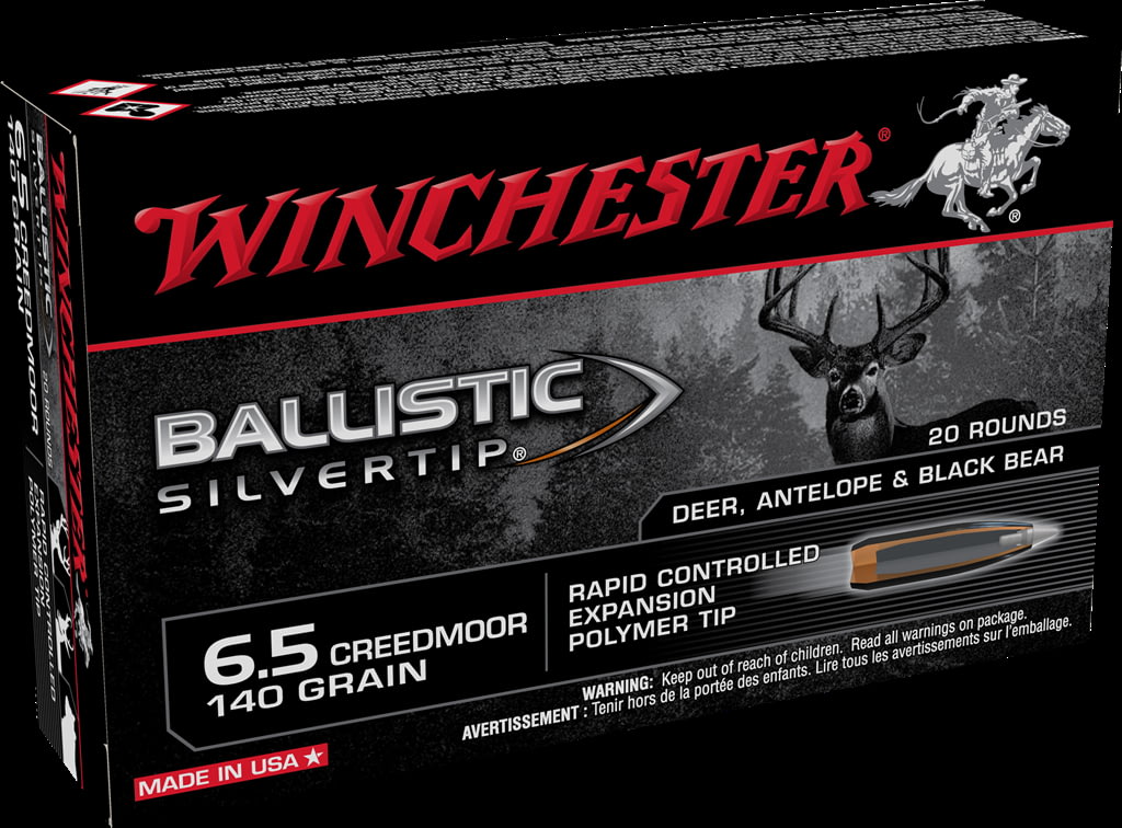 Winchester BALLISTIC SILVERTIP 6.5 Creedmoor 140 grain Fragmenting Polymer Tip Centerfire Rifle Ammunition
