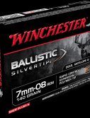 Winchester BALLISTIC SILVERTIP 7mm-08 Remington 140 grain Fragmenting Polymer Tip Brass Cased Centerfire Rifle Ammunition