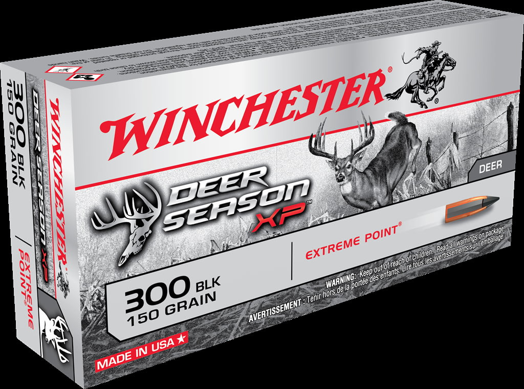 Winchester DEER SEASON XP .300 AAC Blackout 150 grain Extreme Point Polymer Tip Centerfire Rifle Ammunition
