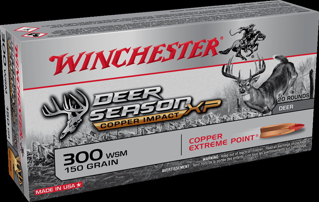 Winchester DEER SEASON XP .300 Winchester Magnum 150 grain Copper Extreme Point Polymer Tip Centerfire Rifle Ammunition