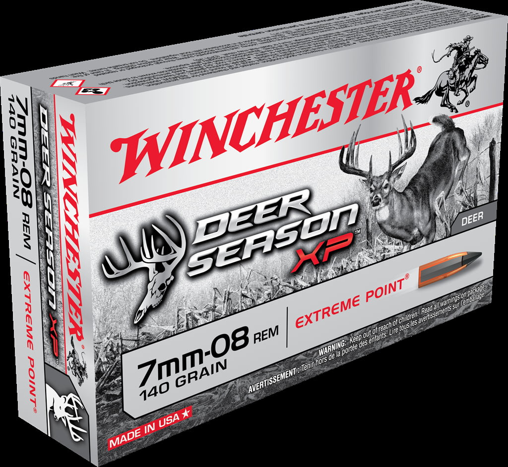 Winchester DEER SEASON XP 7mm-08 Remington 140 grain Extreme Point Polymer Tip Centerfire Rifle Ammunition