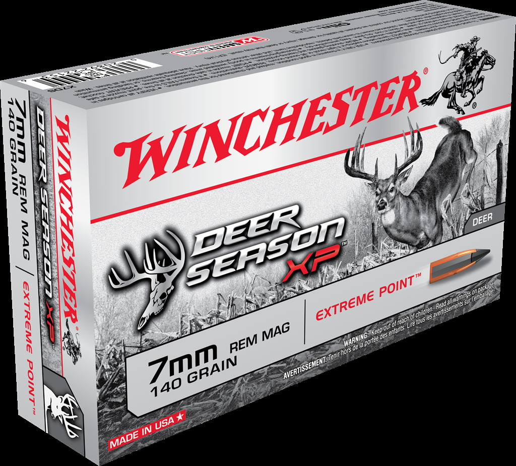 Winchester DEER SEASON XP 7mm Remington Magnum 140 grain Extreme Point Polymer Tip Centerfire Rifle Ammunition