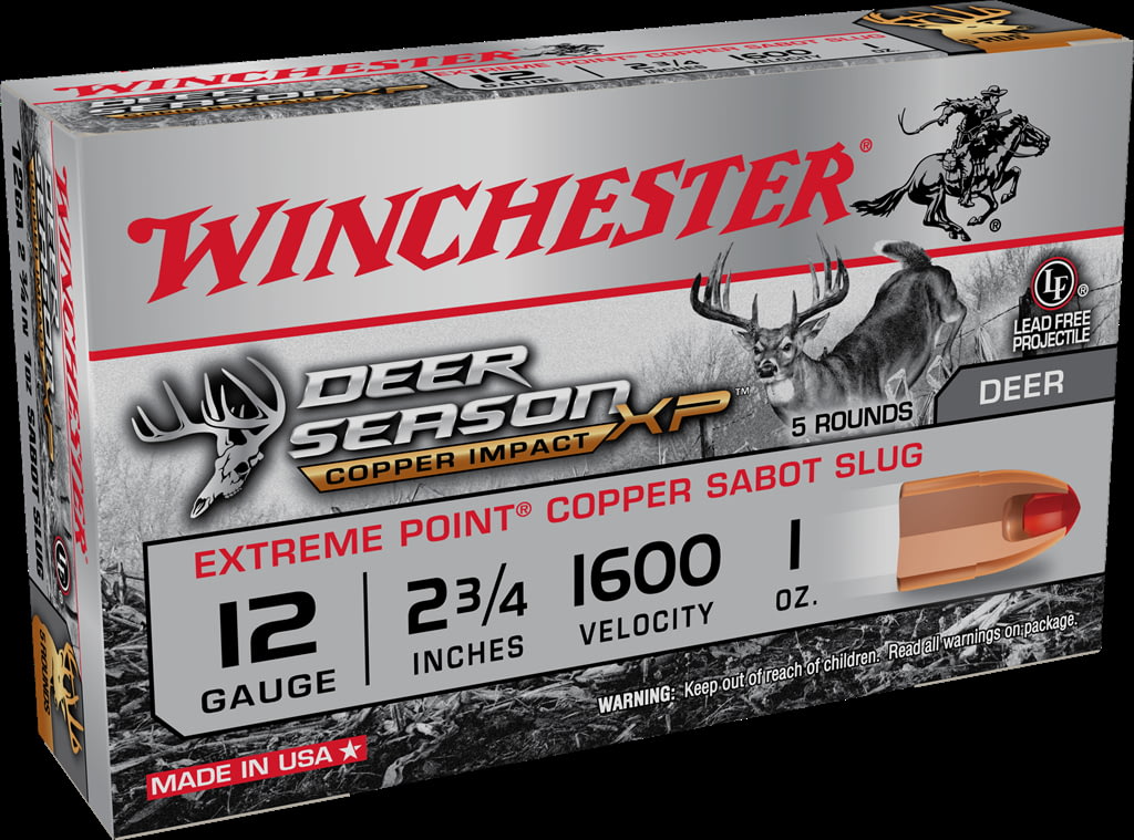 Winchester DEER SEASON XP- COPPER IMPACT 12 Gauge 1 oz 2.75" Centerfire Shotgun Slug Ammunition