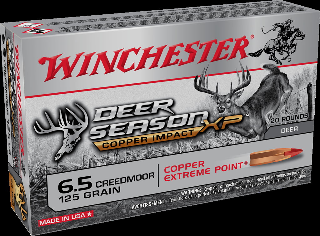 Winchester DEER SEASON XP-COPPER IMPACT 6.5 Creedmoor 125 grain Copper Extreme Point Polymer Tip Centerfire Rifle Ammunition