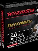 Winchester DEFENDER HANDGUN .40 S&W 165 grain Bonded Jacketed Hollow Point Centerfire Pistol Ammunition