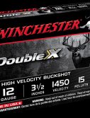 Winchester DOUBLE X 12 Gauge 15 Pellets 3.5" Centerfire Shotgun Buckshot Ammunition