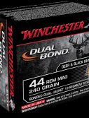 Winchester DUAL BOND HANDGUN .44 Magnum 240 grain Bonded Dual Jacket Brass Cased Centerfire Pistol Ammunition