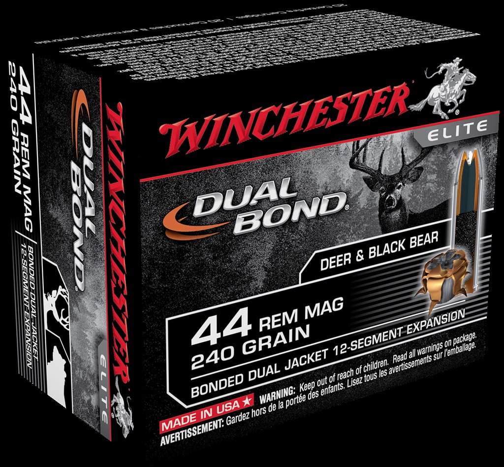 Winchester DUAL BOND HANDGUN .44 Magnum 240 grain Bonded Dual Jacket Brass Cased Centerfire Pistol Ammunition