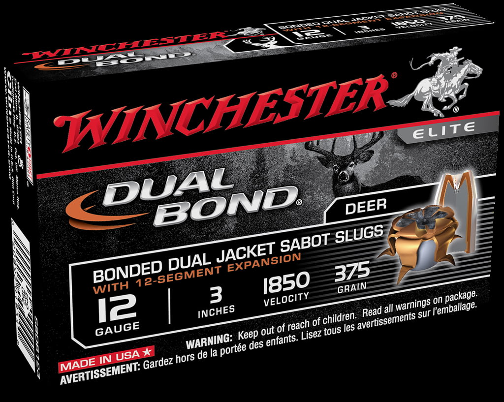Winchester DUAL BOND SHOTSHELL 12 Gauge 365 grain 3" Centerfire Shotgun Slug Ammunition