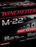 Winchester M-22 .22 Long Rifle 40 grain Copper Plated Lead Round Nose Rimfire Ammunition