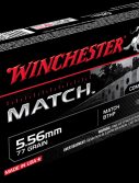 Winchester MATCH 5.56x45mm NATO 77 grain Boat Tail Hollow Point Centerfire Rifle Ammunition