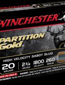 Winchester PARTITION GOLD 20 Gauge 260 pellets 2.75" Centerfire Shotgun Slug Ammunition