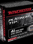 Winchester PLATINUM TIP HOLLOW POINT .41 Remington Magnum 240 grain Platinum Tip Hollow Point Brass Cased Centerfire Pistol Ammunition