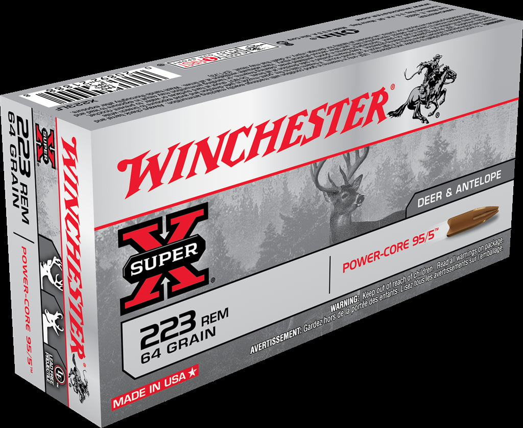 Winchester POWER CORE 95-5 .223 Remington 64 grain Power-Core 95/5 Protected Hollow Point Centerfire Rifle Ammunition