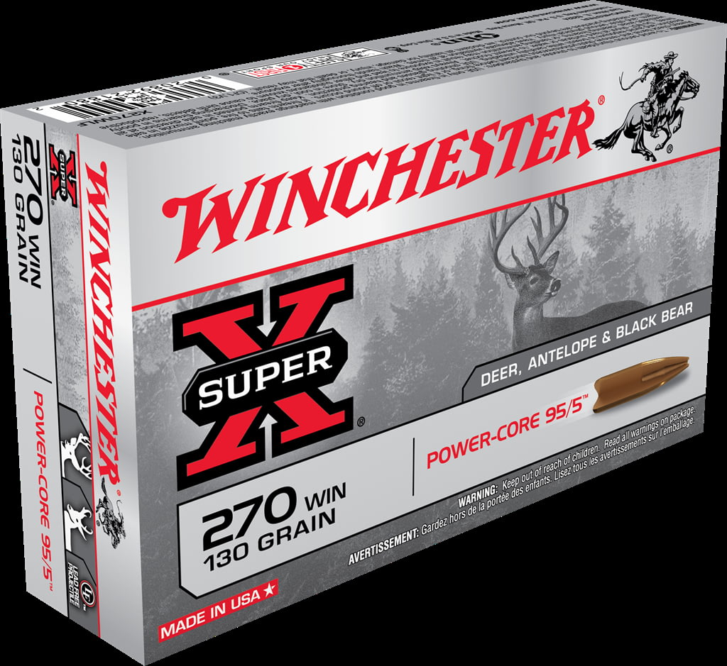 Winchester POWER CORE 95-5 .270 Winchester 130 grain Power-Core 95/5 Protected Hollow Point Centerfire Rifle Ammunition