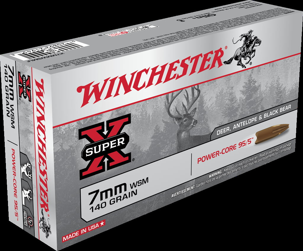 Winchester POWER CORE 95-5 7mm Winchester Short Magnum 140 grain Power-Core 95/5 Protected Hollow Point Centerfire Rifle Ammunition