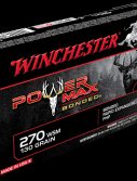 Winchester POWER MAX BONDED .270 Winchester 130 grain Bonded Rapid Expansion Protected Hollow Point Centerfire Rifle Ammunition
