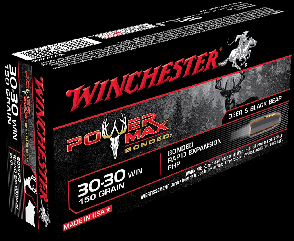 Winchester POWER MAX BONDED .30-30 Winchester 150 grain Bonded Rapid Expansion Protected Hollow Point Centerfire Rifle Ammunition