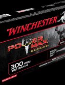 Winchester POWER MAX BONDED .300 Winchester Short Magnum 180 grain Bonded Rapid Expansion Protected Hollow Point Centerfire Rifle Ammunition
