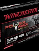 Winchester POWER MAX BONDED 7mm-08 Remington 140 grain Bonded Rapid Expansion Protected Hollow Point Centerfire Rifle Ammunition
