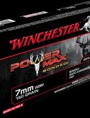 Winchester POWER MAX BONDED 7mm Winchester Short Magnum 150 grain Bonded Rapid Expansion Protected Hollow Point Centerfire Rifle Ammunition
