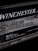 Winchester SUPER SUPPRESSED .300 AAC Blackout 200 grain Full Metal Jacket Centerfire Rifle Ammunition