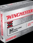 Winchester SUPER-X HANDGUN .32 S&W 98 grain Lead Round Nose Centerfire Pistol Ammunition