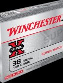 Winchester SUPER-X HANDGUN .38 Special 148 grain Lead Wadcutter Brass Cased Centerfire Pistol Ammunition