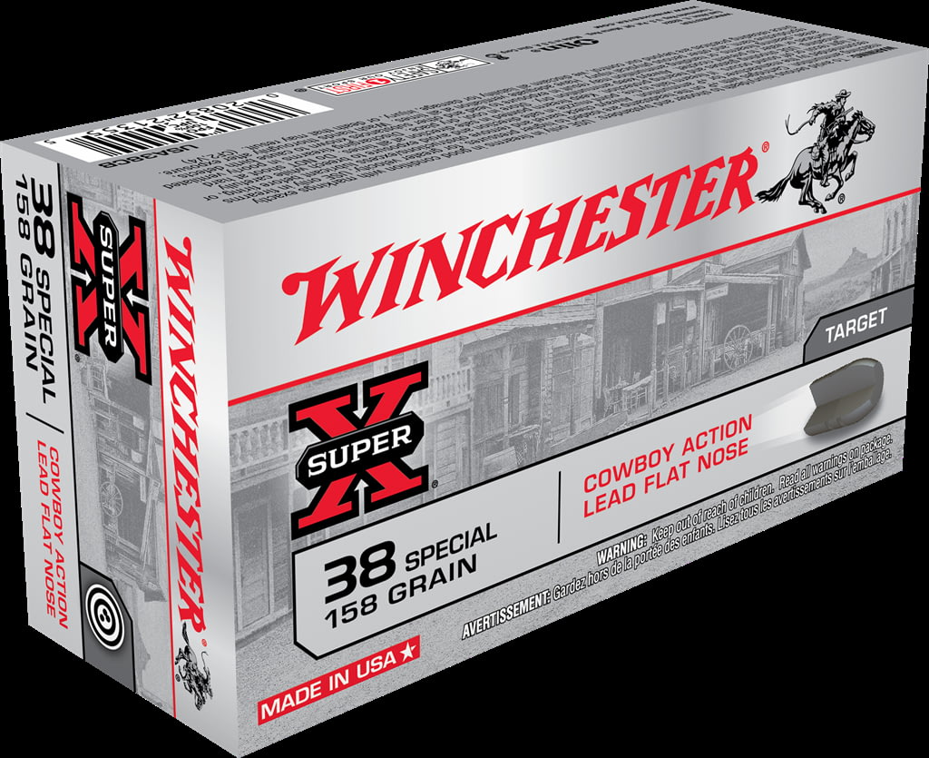 Winchester SUPER-X HANDGUN .38 Special 158 grain Lead Flat Nose Centerfire Pistol Ammunition